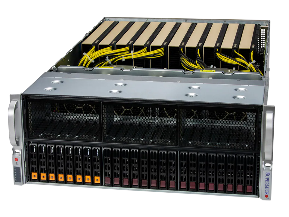 Сервер Supermicro SYS-421GE-TNRT, 4U, 2×LGA4677, 32×DDR5, 16×2.5"