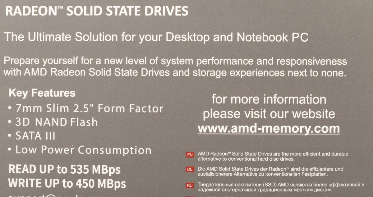 AMD SATA-III 256GB R5SL256G Radeon R5 2.5"