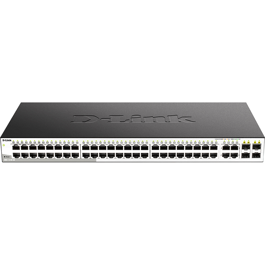 Коммутатор D-Link DGS-1210-52/F3A, L2, 48×1GbE, 4×Combo SFP