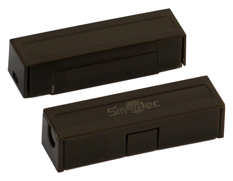 Датчик Smartec ST-DM124NC-BR, магнитоконтактный, НЗ, накладной, 25мм, коричневый