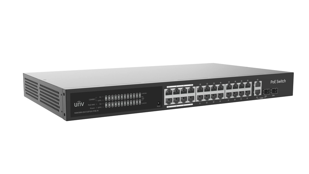 Коммутатор Uniview NSW3000-25GT1GP1GC-POE-IN, 25×GbE PoE, 1×SFP