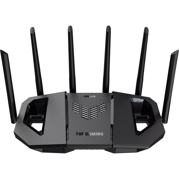 Беспроводной маршрутизатор Asus - TUF Gaming BE9400, 2.4, 5 и 6 ГГц, 5764Мб/с, IEEE 802.11 a/b/g/n/ac/ax/be, 3 x 2.5 Гб/сx RJ-45, 2.5 Гб/с, 6 antennas, 1-USB, Mesh, чёрный, TUF-BE9400