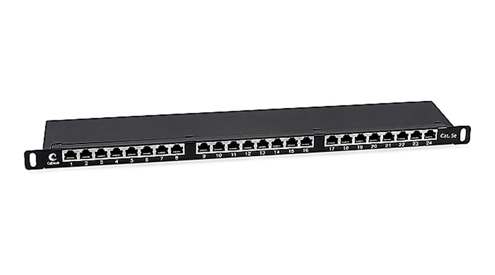 Патч-панель Cabeus PLHD-24-Cat.5e-SH-Dual-0,5U Патч-панель высокой плотности 19" (0,5U), 24 порта RJ-45, категория 5e, полностью экранированная, Dual IDC