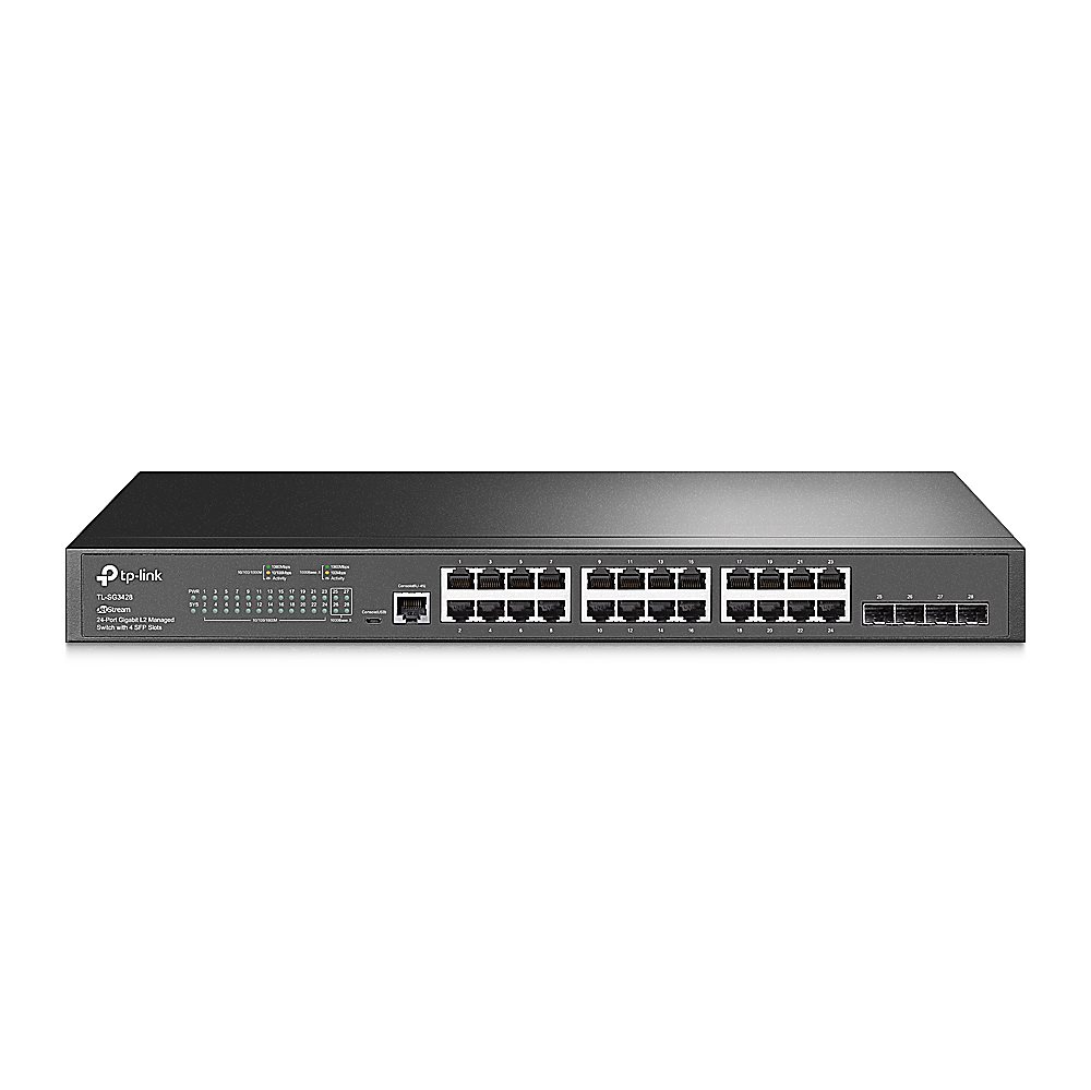 Коммутатор JetStream 24-port Gigabit L2/L2+ Managed Switch with 4 SFP slots, support SDN controller, 1U