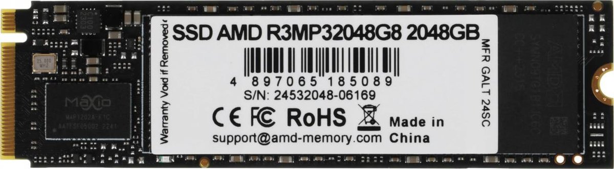 AMD PCIe 3.0 x4 2TB R3MP32048G8 Radeon M.2 2280
