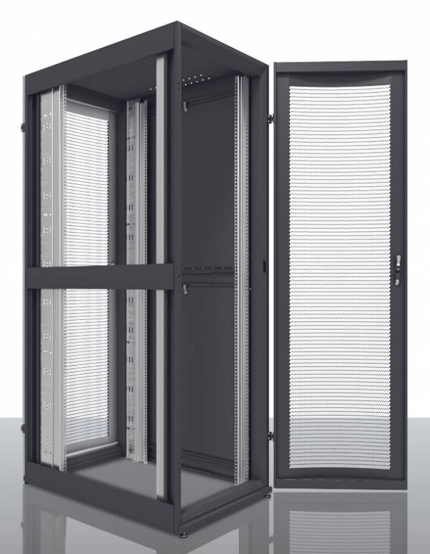 Напольный шкаф ЦМО - ШТК-С Проф, 48U, высота-2215мм, глубина-1130 мм, ширина-600 мм, перфорированная дверь, сегментные стенки, max-1350кг, полезная глубина-890мм, IP20, цвет чёрный, ШТК-СП-48.6.12-44АА-9005