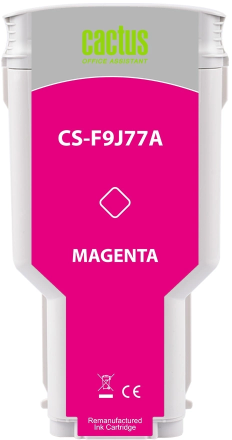 Картридж струйный Cactus CS-F9J77A 727 XXL пурпурный (300мл) для HP DJ T920/T930/T1500/T1530/T2500/T2530 с чипом