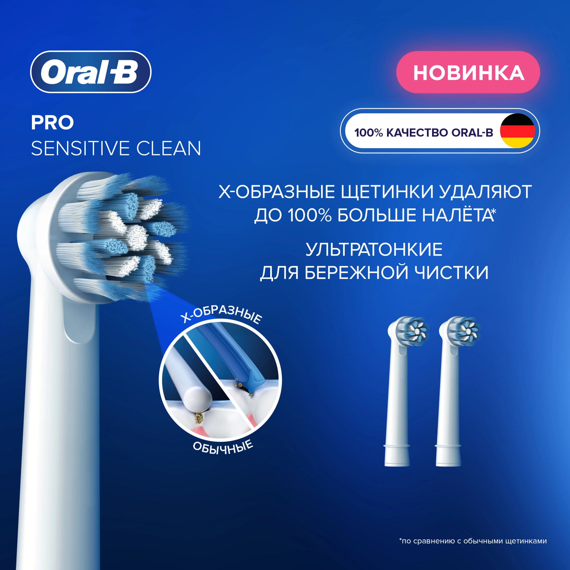 Насадка для зубных щеток Oral-B 80773136, Sensitive Clean, 2шт