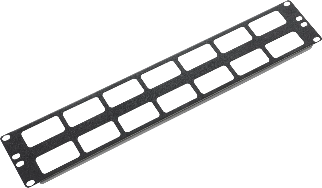 ГКО-О-2-9005 Организатор коммутационных шнуров ЦМО 19" 2HU 45х4826х85 мм (ВхШхГ) горизонтальный с окнами для кабеля цвет: чёрный