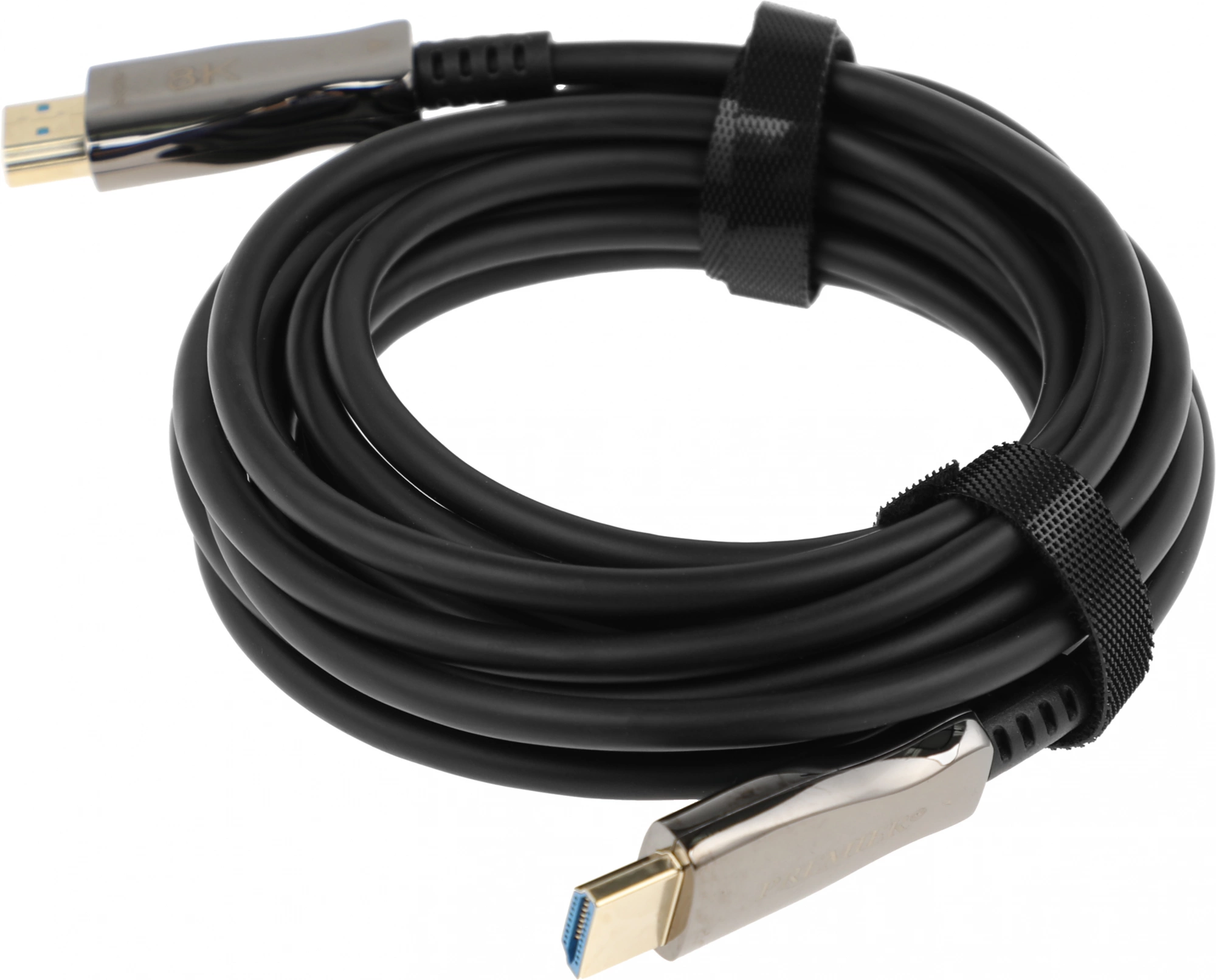Шнур HDMI "шт" - HDMI "шт" 8K/60Гц, 4K/144Гц HDMI 2.1 AOC (Active Optical Cable) металл "позолоченный" 3.0м