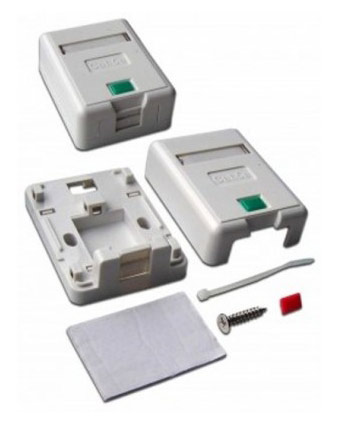 LAN-SA1/S-WH Коробка для настенного монтажа Lanmaster Keystone 27х48х65 мм (ВхШхГ) 1 модуль цвет: белый