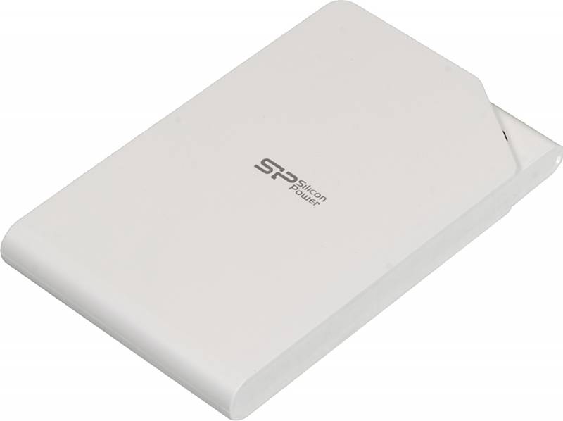 Внешний диск HDD SILICON POWER - Stream S03, 2 ТБ, 2.5", USB Type A, Питание по USB, белый, SP020TBPHDS03S3W