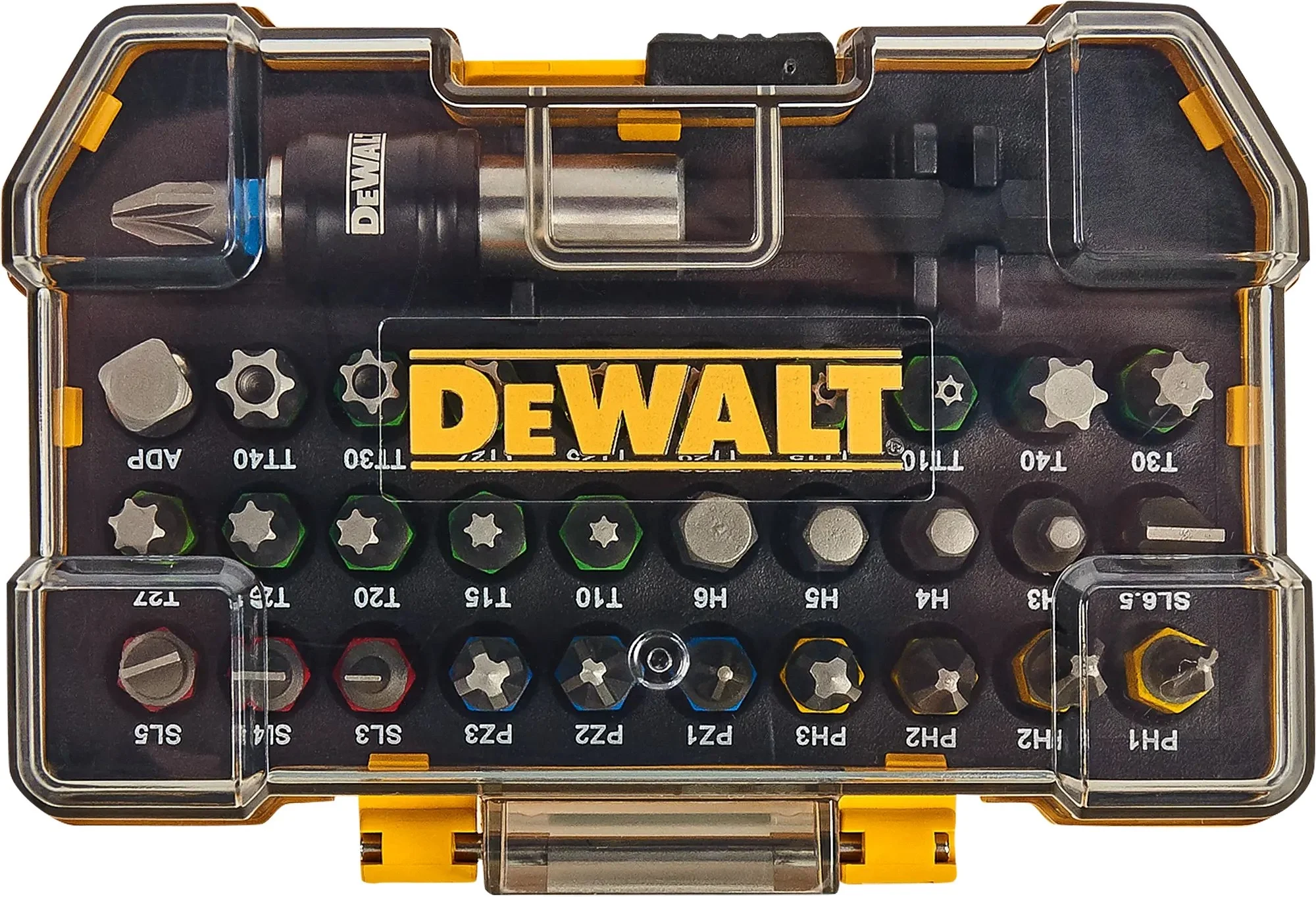 Набор бит DeWALT DT7969-QZ (32шт.) в пластиковом боксе с прозрачной крышкой