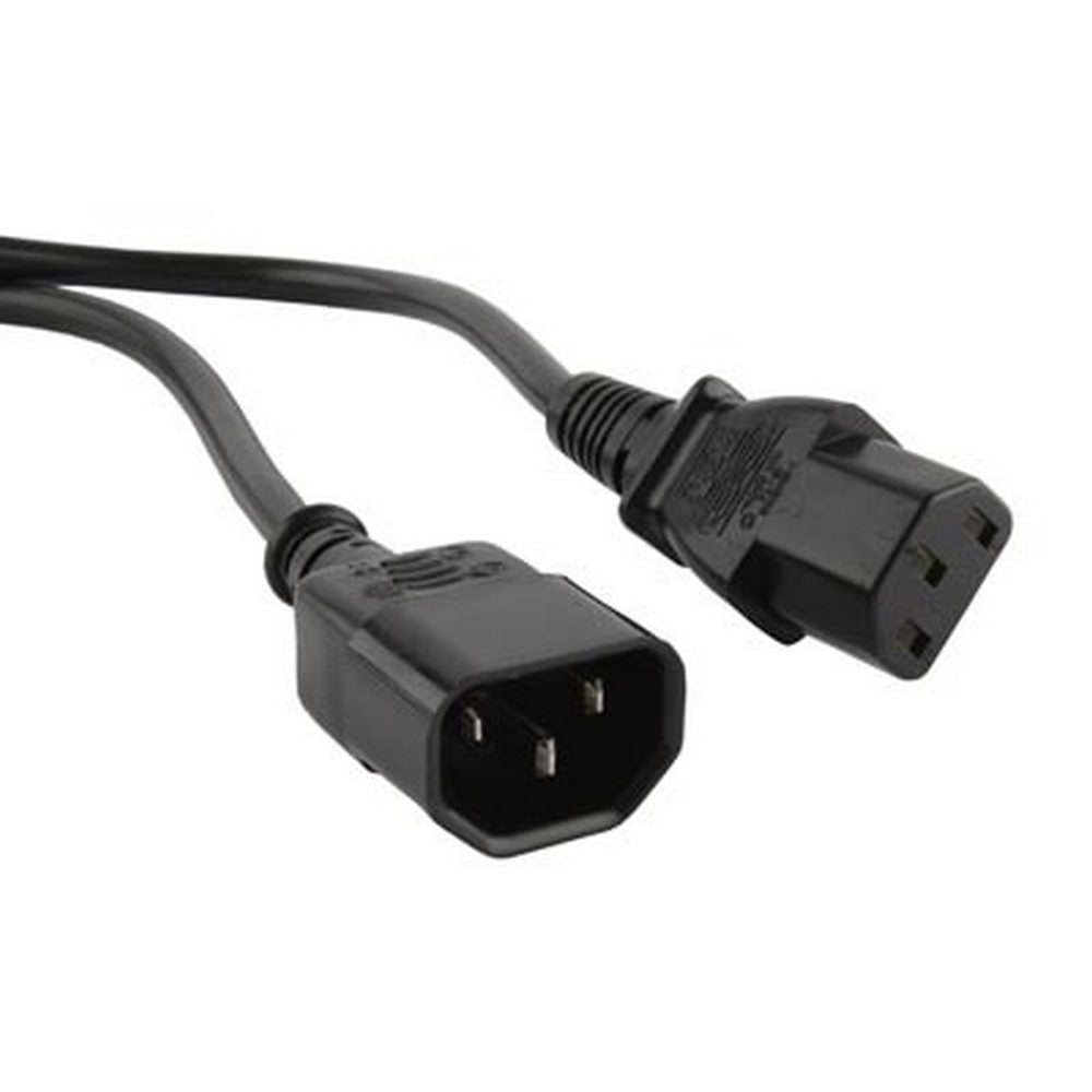 Сетевой кабель Hyperline PWC-IEC13-IEC14-0.5-BK  питания монитор- компьютер IEC 320 C13 - IEC 320 C14 (3x0.75), 10A прямая вилка, 0.5м, цвет черный (ПВС-АП-3*0,75-250-C13C14-10-0,5 ГОСТ 30851.1-2002 (МЭК 60320-1:1994))