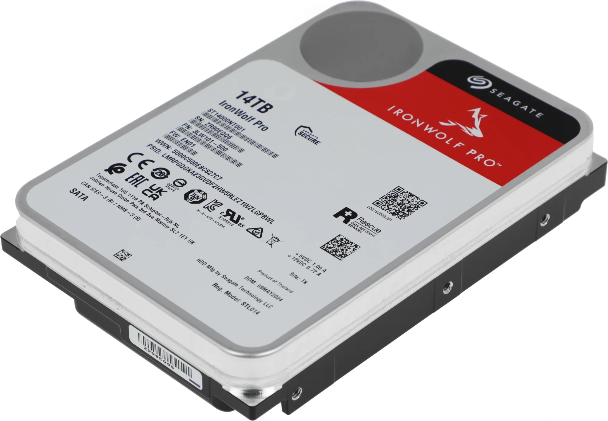 Жесткий диск Seagate SATA-III 14Tb ST14000NT001 NAS Ironwolf Pro 512E (7200rpm) 256Mb 3.5"