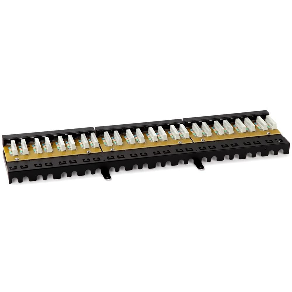 Панель Hyperline PPHD-19-48-8P8C-C6A-110D Патч-панель высокой плотности 19", 1U, 48 портов RJ-45, неэкранированная, категория 6A, Dual IDC