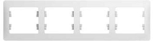 Рамка Schneider Electric GSL000104 Glossa, 4 поста, горизонтальный монтаж, белая