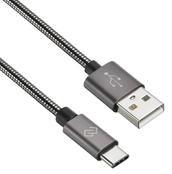 Кабель Digma TYPE-C-1.2M-BRAIDED-G USB (m)-USB Type-C  (m) 1.2м черный