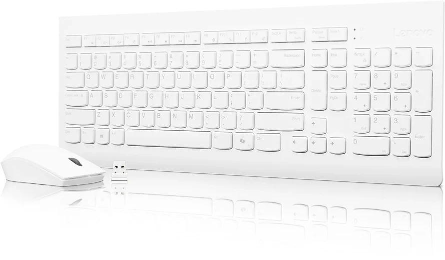 GX31F38001 Клавиатура + мышь Lenovo 510 клав:белый мышь:белый USB  беспроводная BT ()