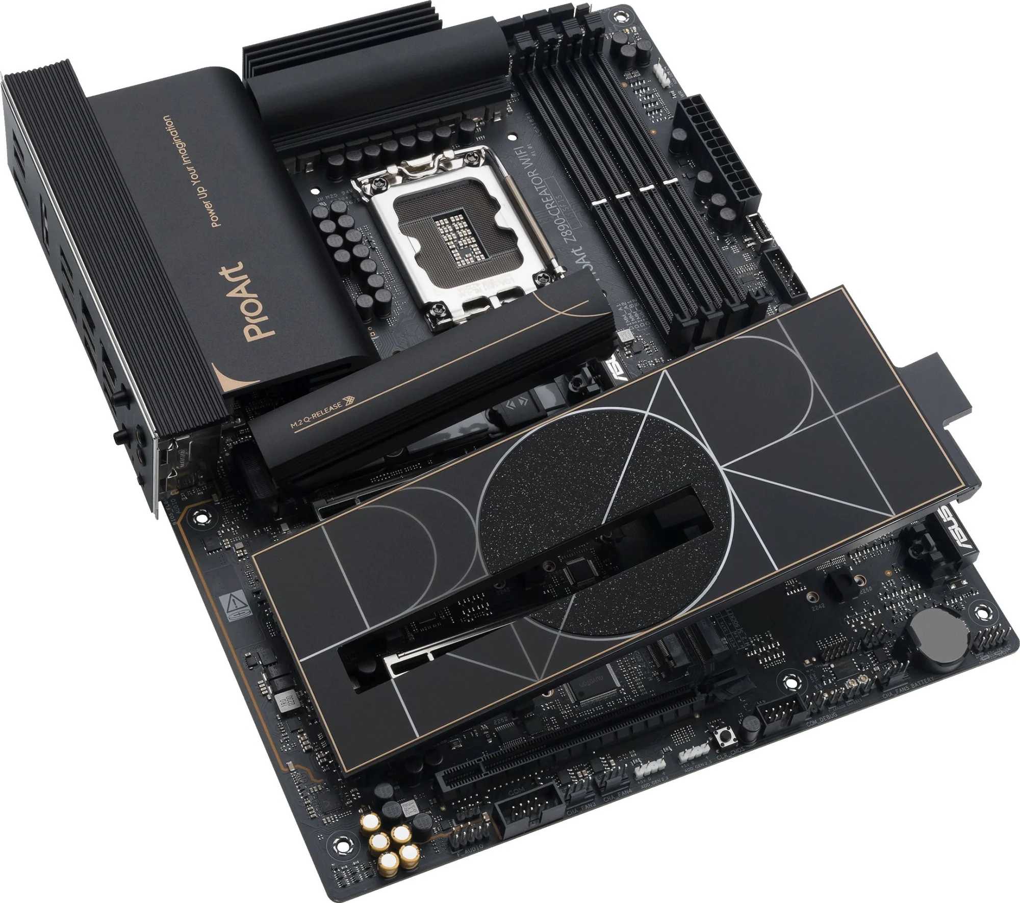 Материнская плата ASUS PROART Z890-CREATOR WIFI, LGA1851, Z890, 4*DDR5, 4*SATA, 5*M.2, 6*USB 3.2, 1*USB 2.0, Type-C, 3*PCIx16, DP+HDMI, ATX, 90MB1JD0-M0EAY0