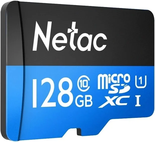 Карта памяти Netac - P500, microSDXC, read speed 80Mb/s, UHS-I Class 1, Class 10, 128GB, NT02P500STN-128G-R
