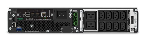 ИБП APC by SE - Smart-UPS SRT 2200 ВА/1980 Вт, On-Line, in (230V 1xIEC-320 C20), 8xIEC-320 C13, 2xIEC-320 C19, Hot Swap User Replaceable Batteries, LCD, Rack/Tower, 2U, RM, цвет чёрный, SRT2200RMXLI-NC