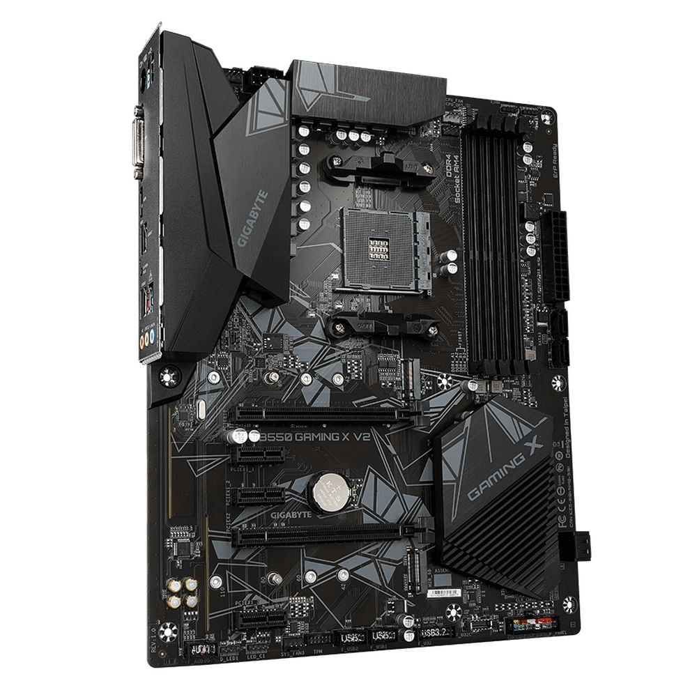 Материнская плата Gigabyte OEM B550 GAMING X V2, Socket AM4, AMD B550, 4xDDR4-3200, DVI-D+HDMI, 2xPCI-Ex16, 3xPCI-Ex1, 4xSATA3(RAID 0/1/10), 2xM.2, 8 Ch Audio, 1xGLan, (2+4)xUSB2.0, (4+2)xUSB3.2, 1xPS/2, ATX, RTL {8} (810702)