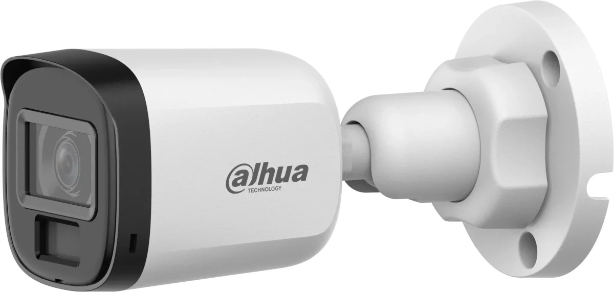 DAHUA DH-HAC-B1A21P-U-IL-0280B Уличная цилиндрическая HDCVI-видеокамера 2Мп; CMOS; объектив 2.8мм;  BNC (переключаемый HDCVI/TVI/AHD/CVBS); ИК до 30м, Led 20м;  IP67; пластик