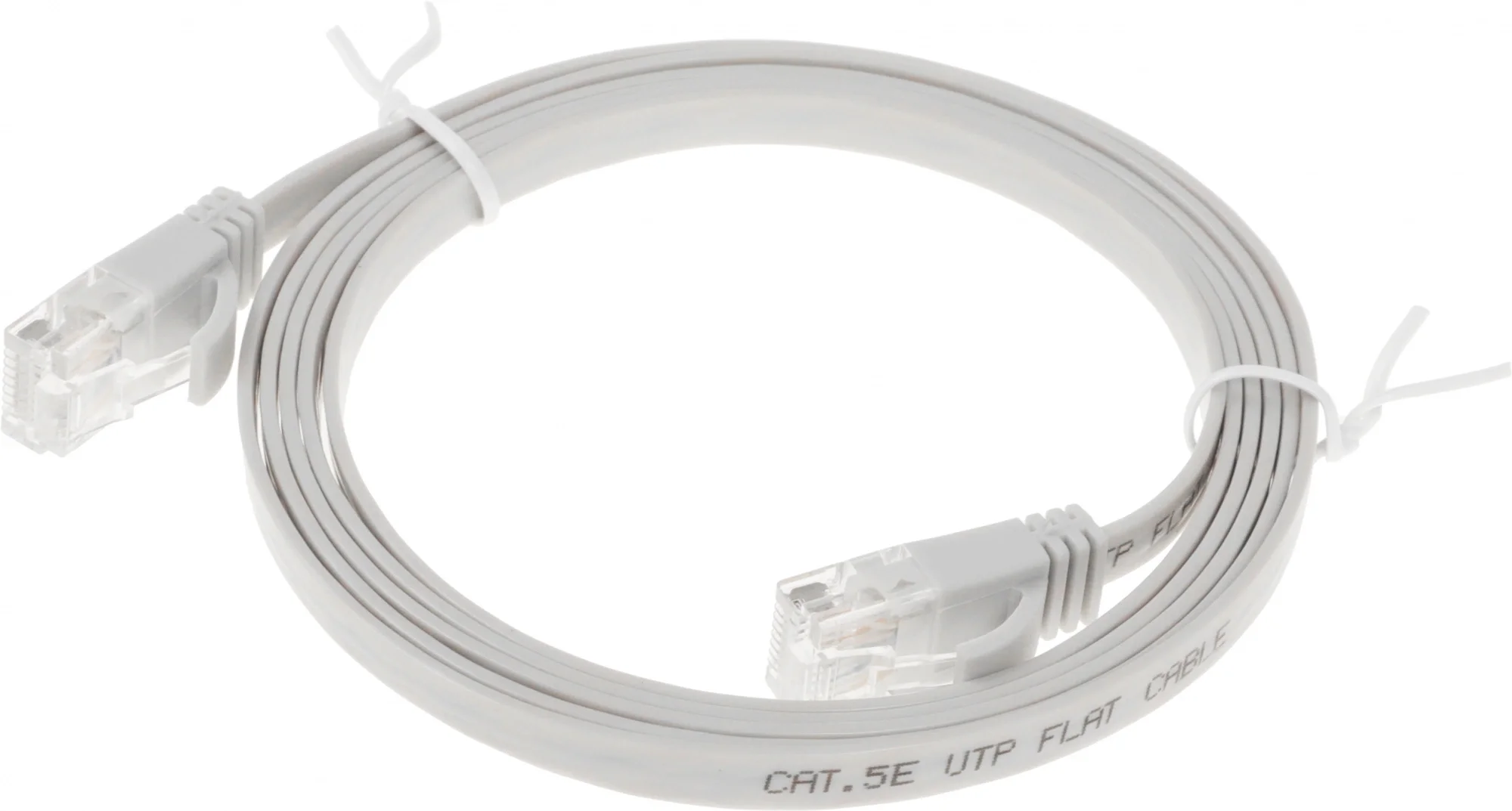 Патч-корд Buro Flat 10Гбит/с UTP 4 пары cat.5E Cu molded 1.5м серый RJ-45 (m)-RJ-45  (m)  (BU-5E-FLAT-1.5M-G)