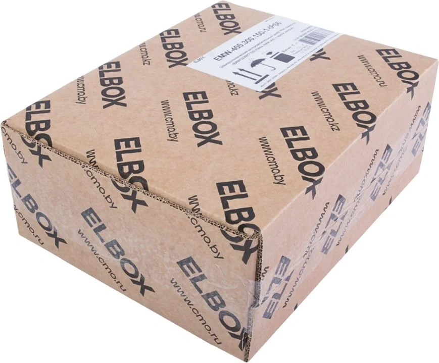 Шкаф электротехнический Elbox EMW-400.400.150-1-IP66 монтаж.пан. одноствор. настенный 400мм 400мм 150мм 135мм IP66 IK10 несъемн.бок.пан. 50кг серый металл уличный всепогодный антиванадальный