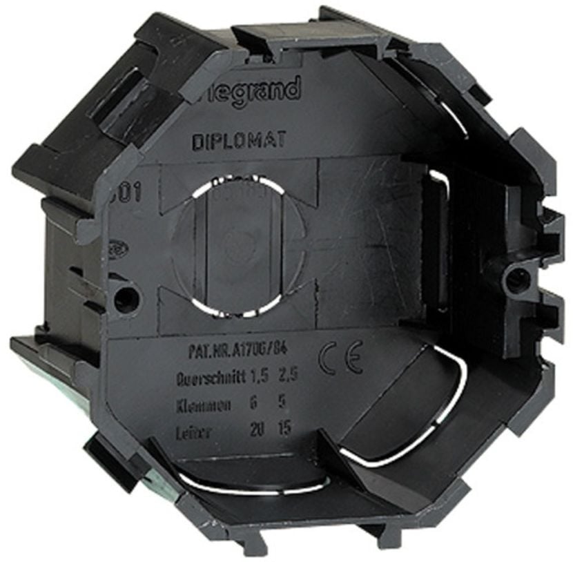 Коробка монтажная Legrand 031301, встраиваемая, 76 мм, для бетона/кирпича
