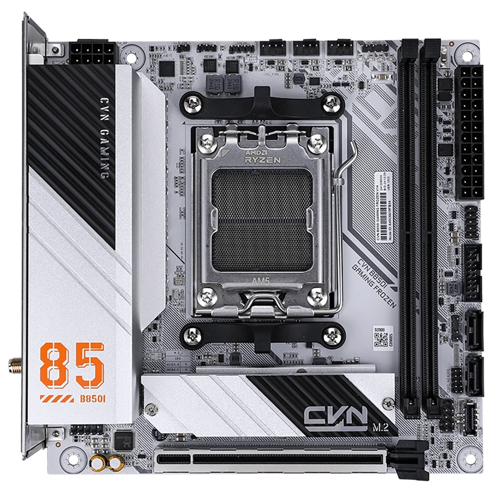 Материнская плата Colorful CVN B850I GAMING FROZEN V14 B850, AM5, 1*DDR5, 1*PCIEx16, 2*M.2, 2*TypeC, 1*USB3.2Gen2, 4*USB3.2Gen1, 6*USB2.0, 2*SATA3.0, 2.5G, DP, HDMI, ITX, RTL