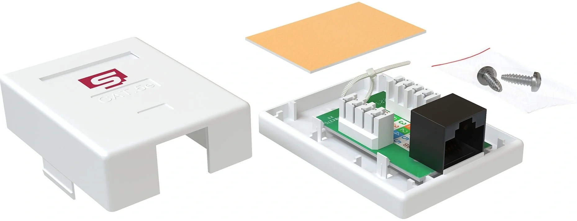 SB 15EU.WH  Розетка Sysmatrix  комп.RJ45 1 кат.5E  UTP  бел.