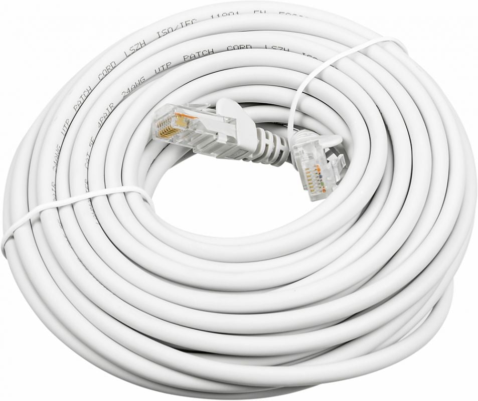 Патч-корд LANMASTER - LAN-PC45, UTP, кат. 5e, 2 x RJ-45, RJ-45 - RJ-45, LSZH, серый, 10 м, LAN-PC45/U5E-10-GY