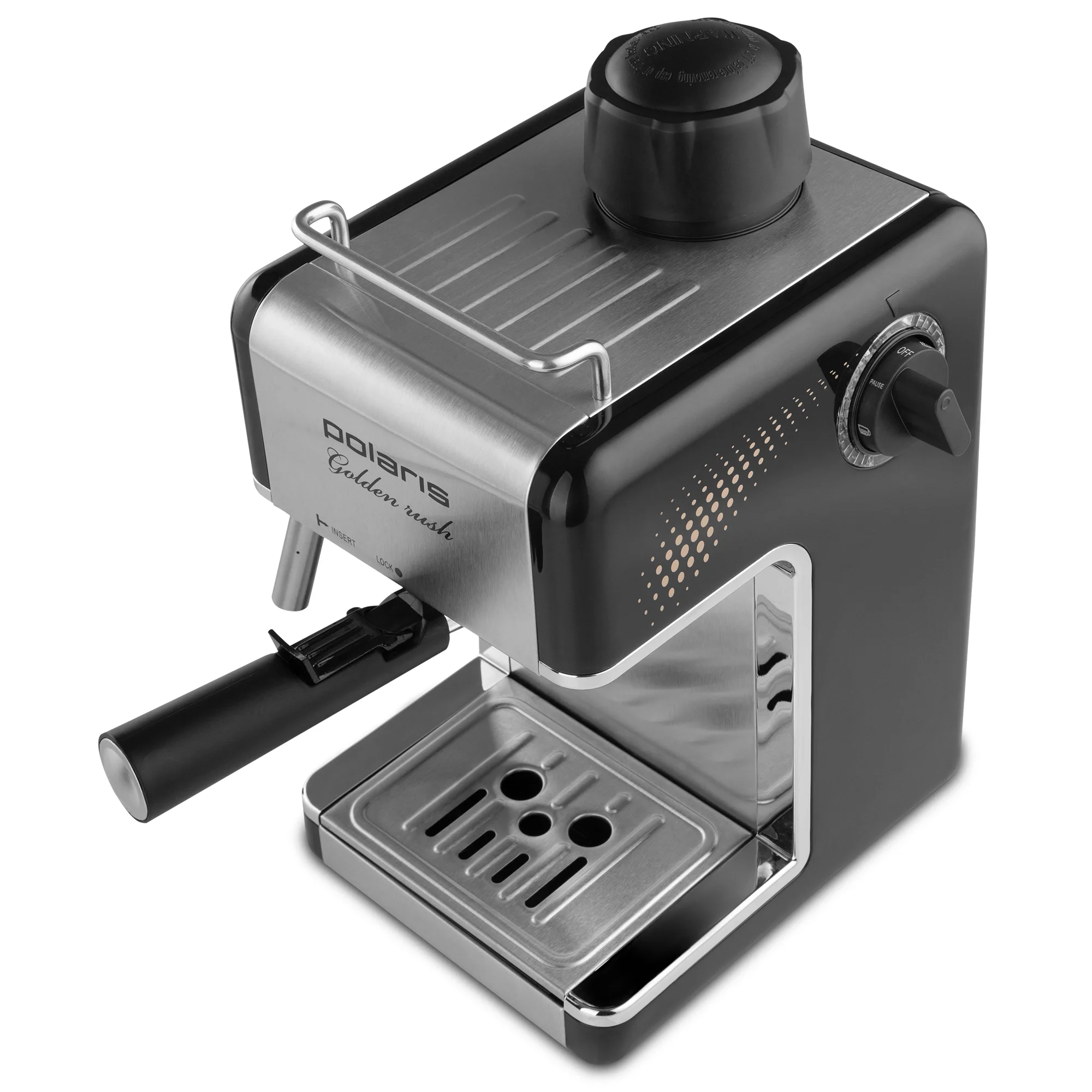 Кофеварка рожковая Polaris PCM  4006A 800Вт черный