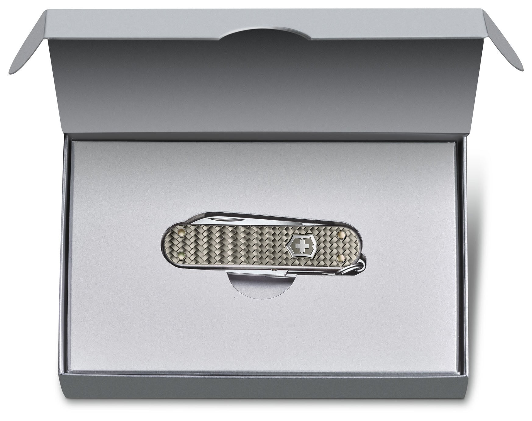 Нож-брелок Victorinox Classic SD Precious Alox, 58 мм, 5 функций, "Infinite Grey" 0.6221.4031G (подар. упаковка)