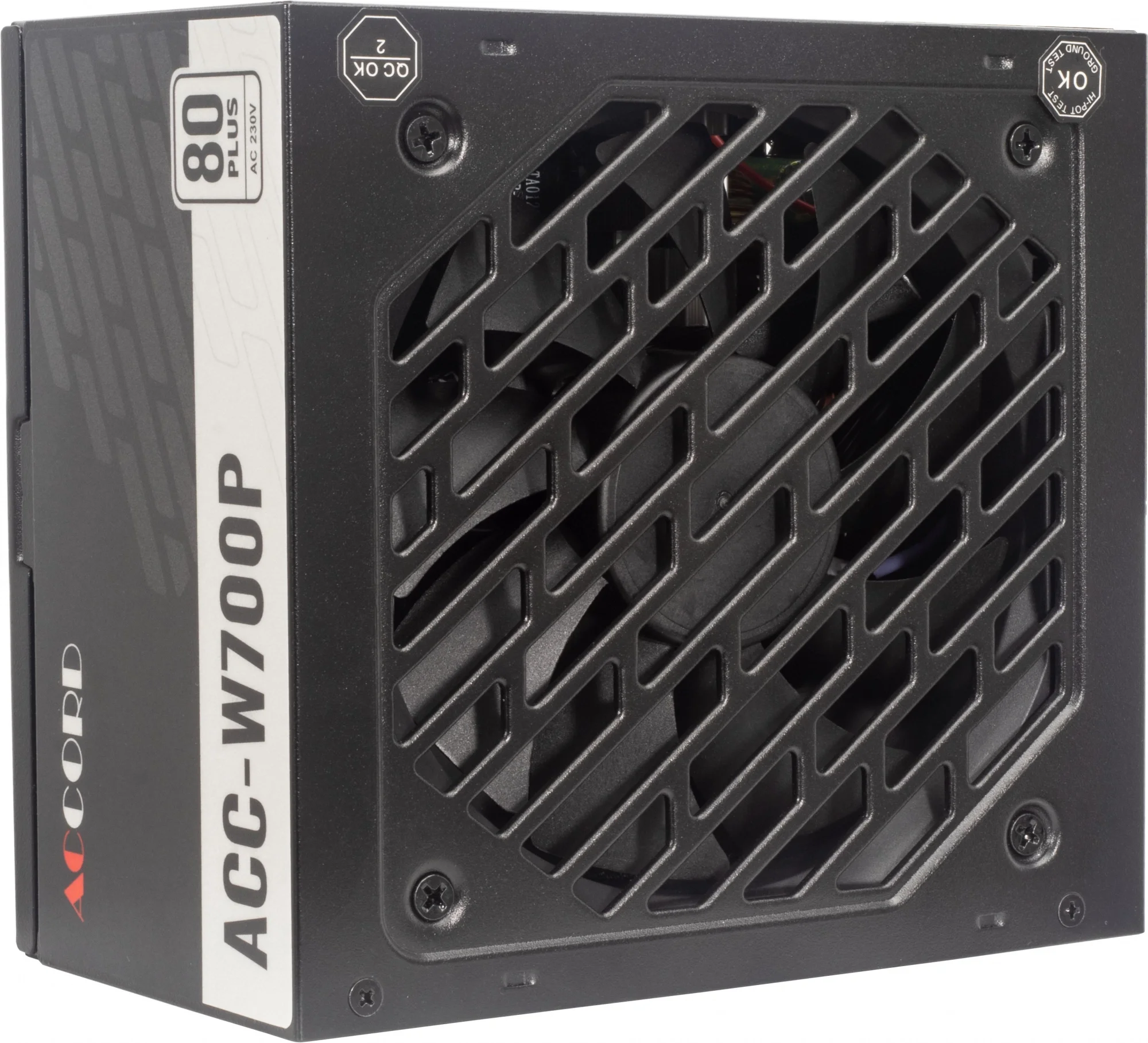 <113215> Блок питания .700W Accord ACC-W700P 80 PLUS WHITE (120mm, 24+8pin, 3*8pin, 6*Sata, 2*IDE) [ACC-W700P]