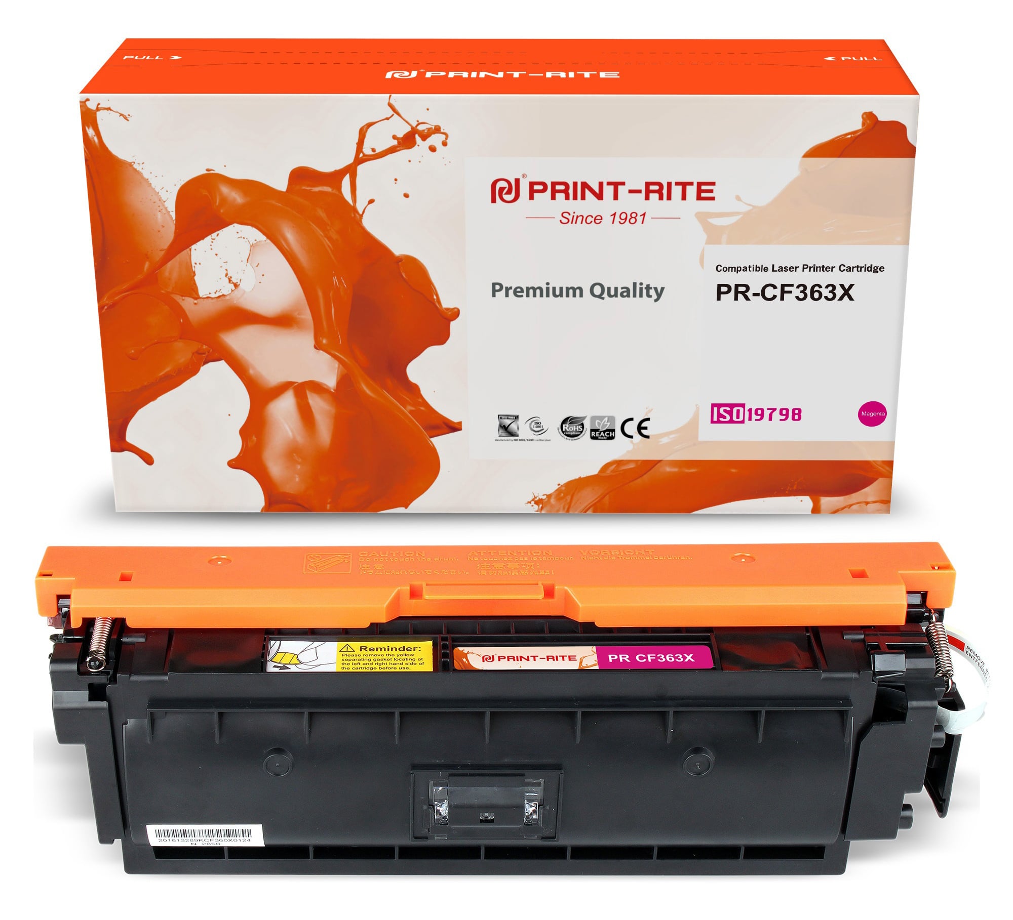 Картридж лазерный Print-Rite TRHGLAYPU1J PR-CF363X CF363X пурпурный (9500 стр.) для HP CLJ M552dn/M553dn/M553N/M553x