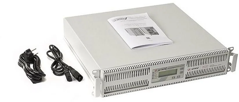 SR1102L Источник бесперебойного питания Штиль 2 кВА, в стойку 19", однофазный, внешние АБ, 1,8Квт, напряжение 220В, Типоразмер 89(2U)x483x440 мм, серый