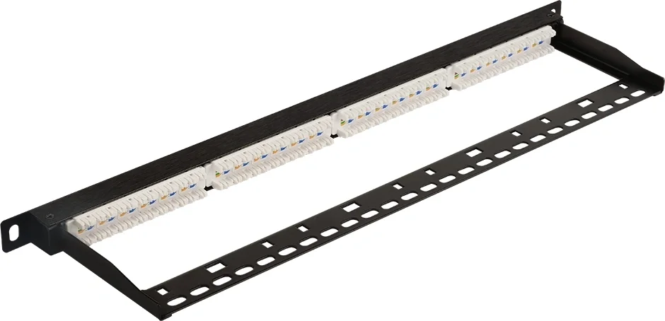 Патч-панель LANMASTER - PPC24U6A, 24-ports, кат. 6A, UTP, RJ-45, IDC Dual, 0.5U, LAN-PPC24U6A