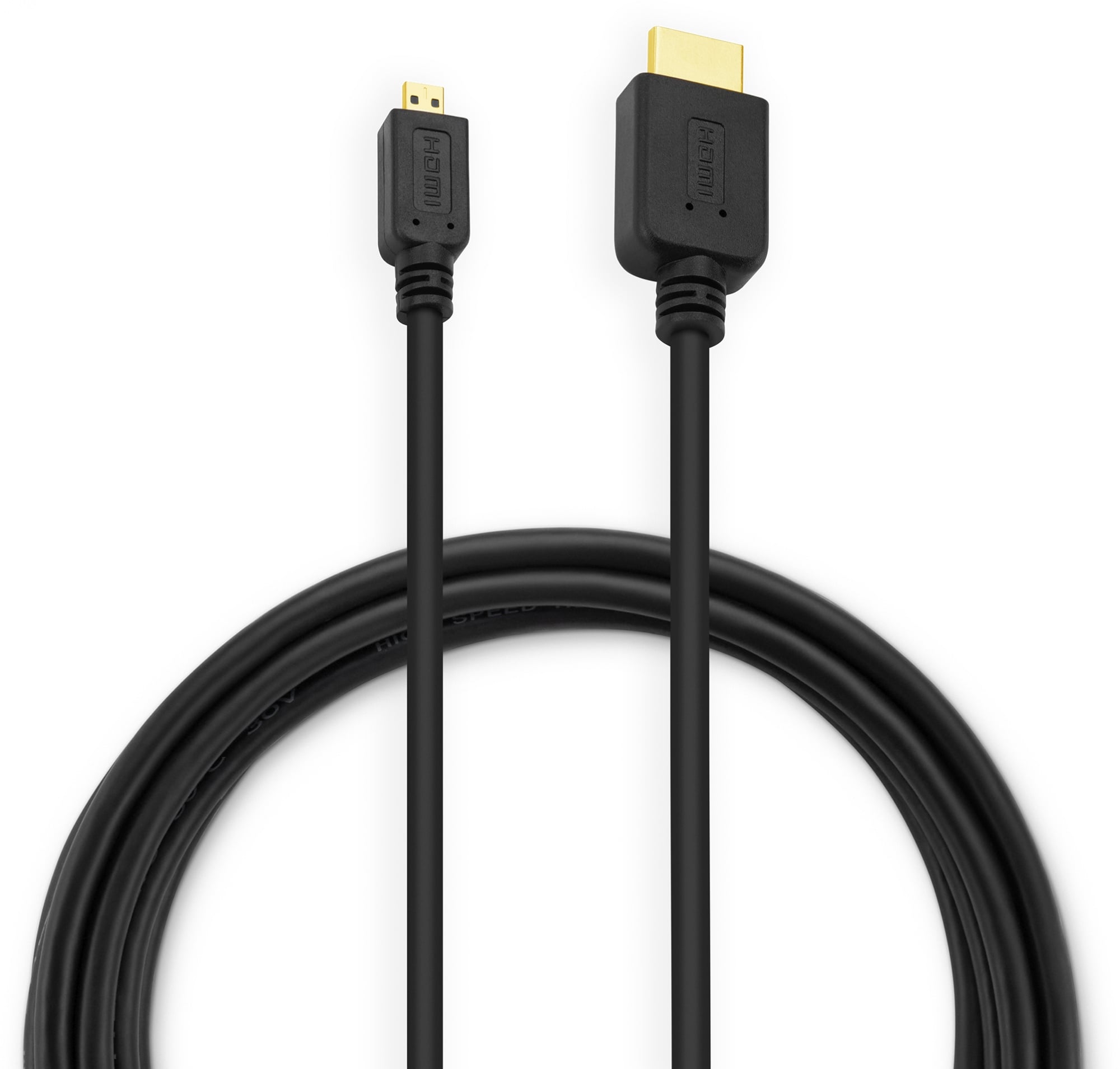 Видео кабель BURO - MICROHDMI, microHDMI (M) -> HDMI (M), HDMI 1.4, 3 м, цвет чёрный, MICROHDMI-3M