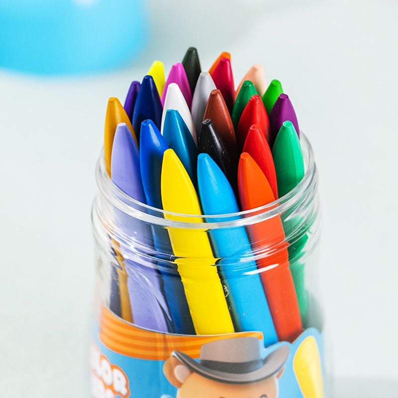 Мелки пластик. Deli EC222-12 Color Kids, трехгранные, 12 цветов (12шт) пластиковая туба голубая