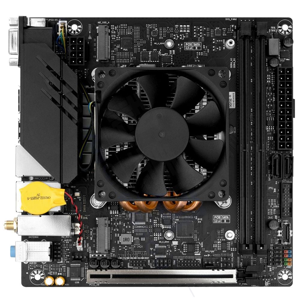 Материнская плата Maxsun MS-MoDT 12450H ITX WIFI F 12450H, LGA1700, 2DDR4, 1*PCIEx8, 3*M.2, 1*USB3.2Gen2, 4*USB3.2Gen1, 6*USB2.0, 2*SATA3.0, 2.5G, 1G, 2*VGA, DP, HDMI, Mini-ITX, RTL