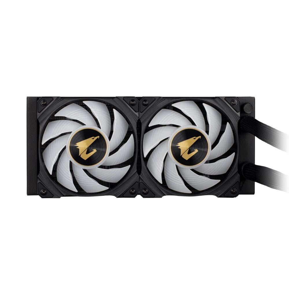 GP-AORUS WATERFORCE X 240 - СЖО GIGABYTE AORUS WATERFORCE X 240, 2xARGB FAN 120mm, LCD Display, Intel 1200,1700, AMD TR4, AM5, AM4, sTRX4