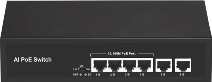 Коммутатор Falcon Eye FE-4FPF2 00-00330351 (L2) 4x100Мбит/с 2x1Гбит/с 4PoE 48W неуправляемый
