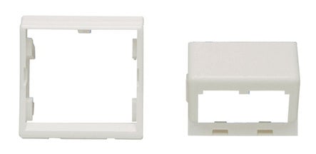 Panduit CFPFS2AW Наклонная лицевая панель на 2 модуля MiniCom, с адаптером 45х45. бел./ Adapter, 45x45mm, 1  1/2  Size