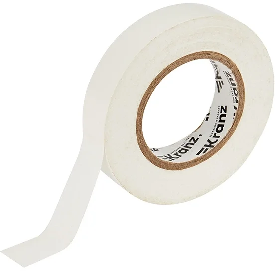KR-09-2101 Изолента ПВХ KRANZ 15 мм х 25 м, белая, упаковка 5 роликов