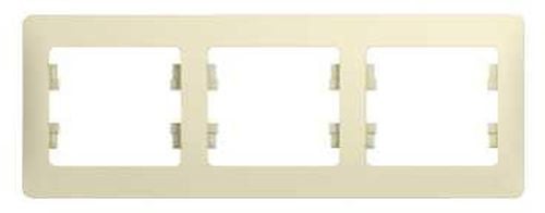 Рамка Schneider Electric GSL000203, Glossa, 3 поста, горизонтальная, бежевая