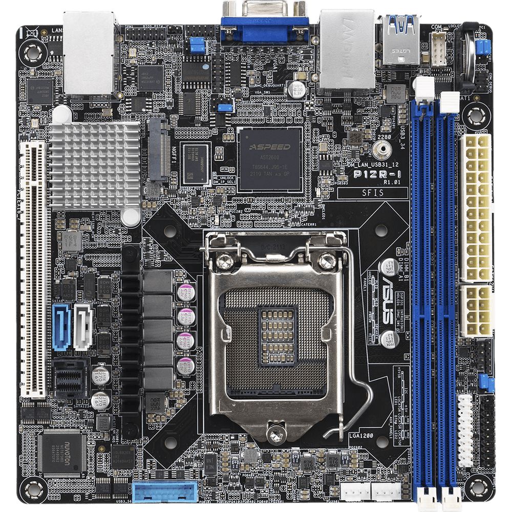 Материнская плата ASUS OEM P12R-I LGA1200 mini-ITX 2xDDR4 PCIEx16 M.2 VGA 2xGLAN (507604) oem