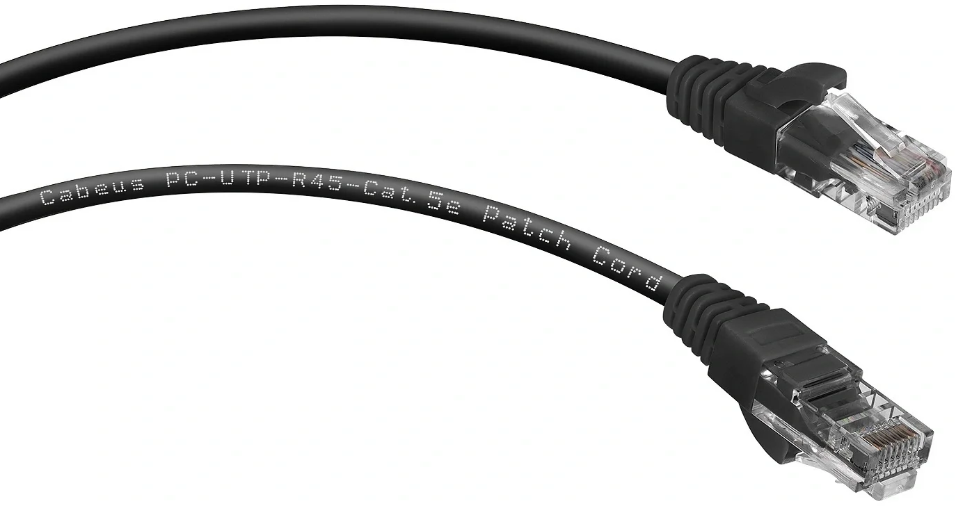 Патч-корд U/UTP, категория 5е, 2xRJ45/8p8c, неэкранированный, черный, PVC, 0.5м Cabeus PC-UTP-RJ45-Cat.5e-0.5m-BK Патч-корд U/UTP, категория 5е, 2xRJ45/8p8c, неэкранированный, черный, PVC, 0.5м